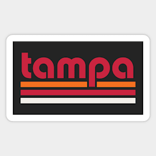 Retro Tampa Stripes Magnet